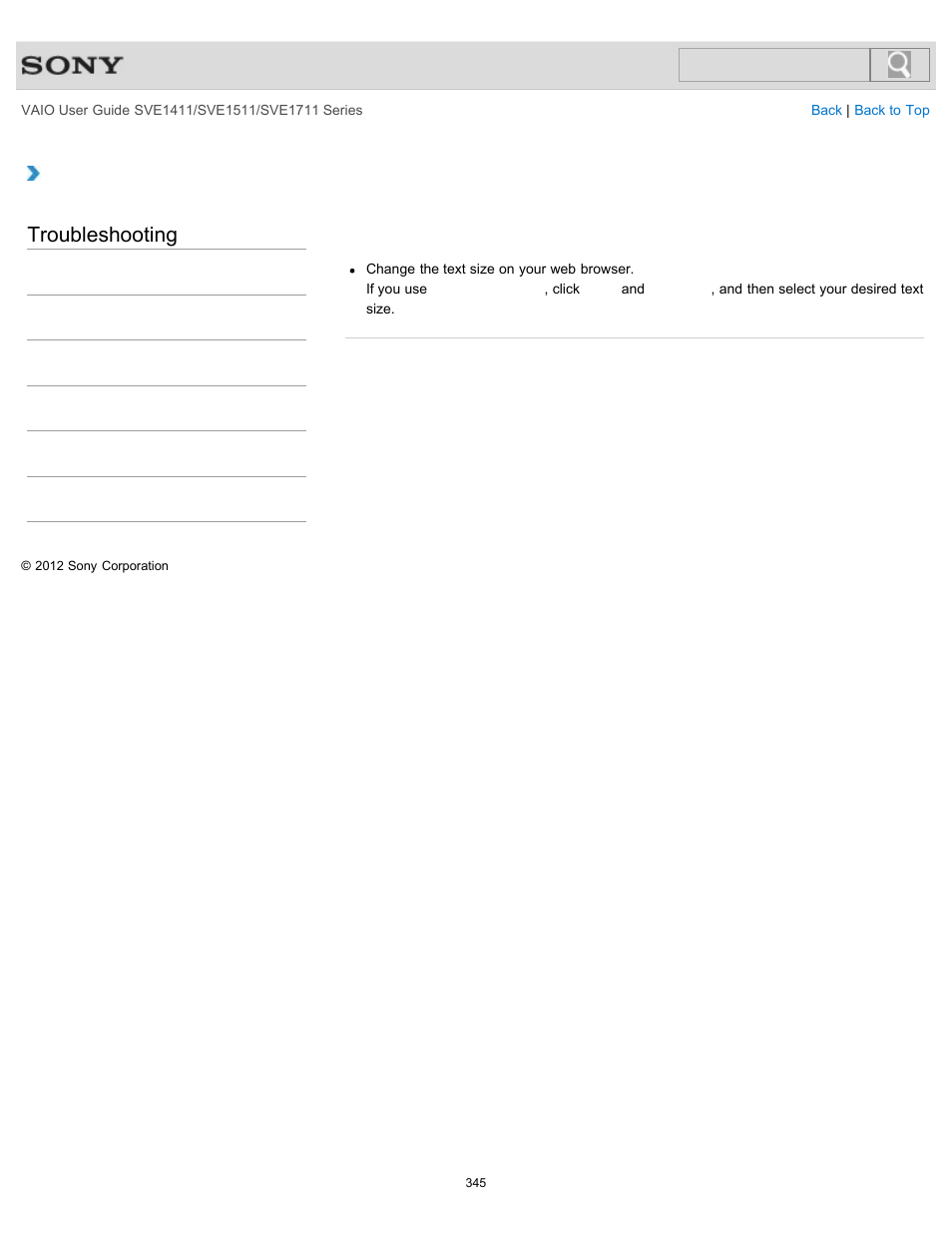 Troubleshooting | Sony SVE141190X User Manual | Page 345 / 367