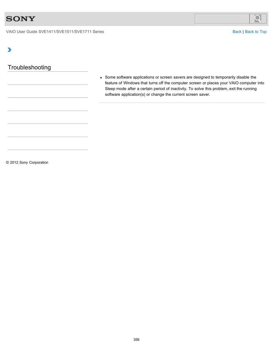 Passed, Troubleshooting | Sony SVE141190X User Manual | Page 356 / 367