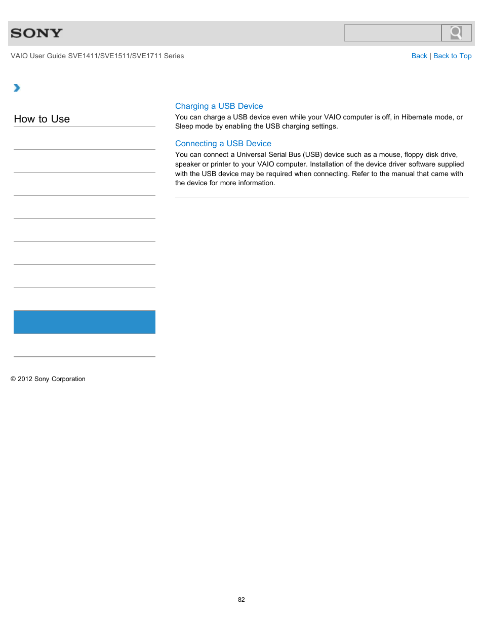 How to use | Sony SVE141190X User Manual | Page 82 / 367