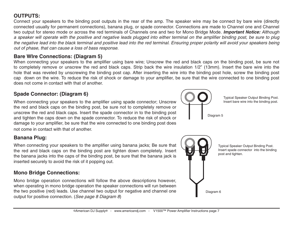 American Audio V1500 User Manual | Page 7 / 12