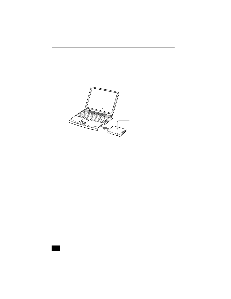 Inserting the floppy disk drive | Sony PCG-F640 User Manual | Page 42 / 122