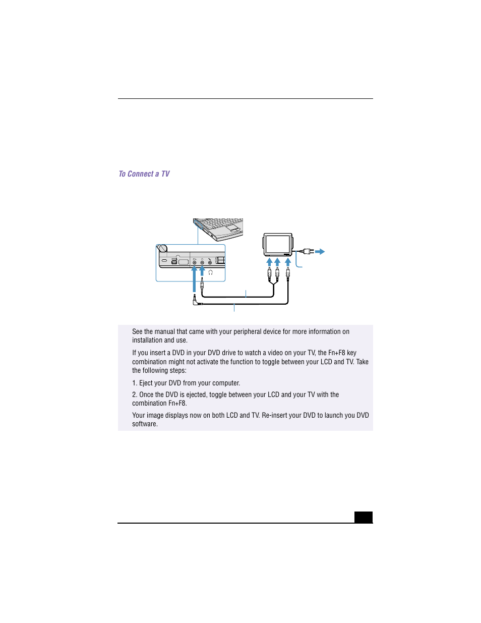 Av devices, To connect a tv | Sony PCG-F640 User Manual | Page 69 / 122