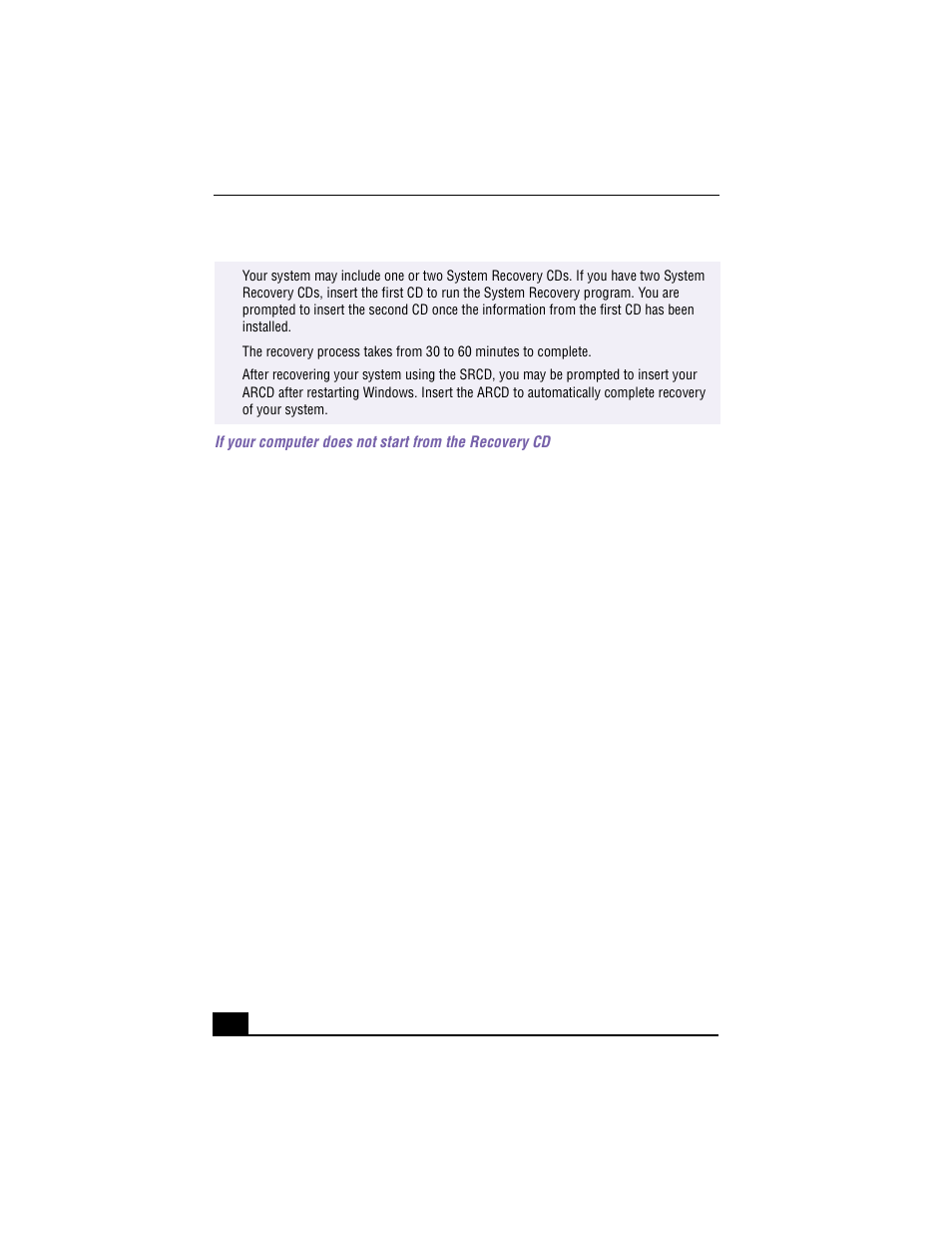 3 press the arrow keys to select the exit menu, Using the application recovery cd(s) | Sony PCG-F640 User Manual | Page 98 / 122