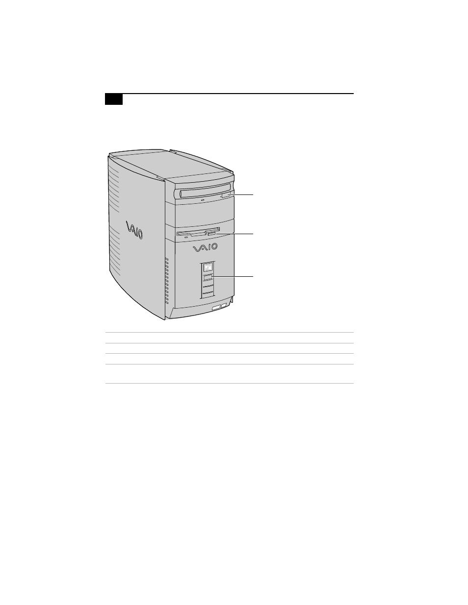 Buttons and switches, 4buttons and switches | Sony PCV-R532DS User Manual | Page 12 / 114