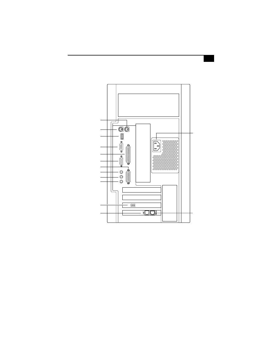 Rear view, Identifying components | Sony PCV-R532DS User Manual | Page 15 / 114