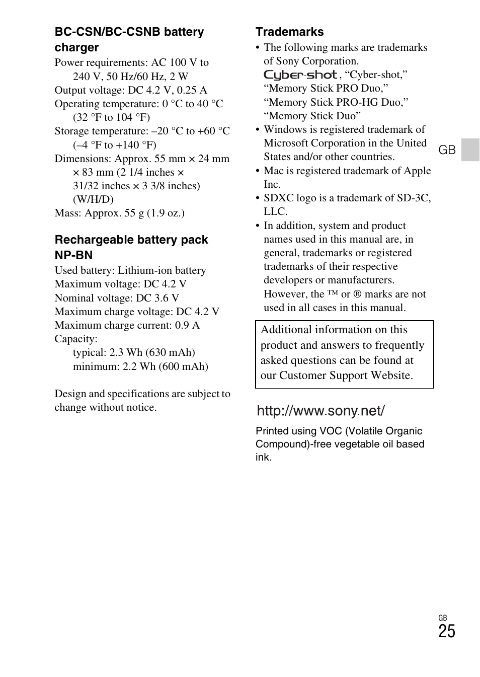 Sony DSC-W610 User Manual | Page 25 / 52