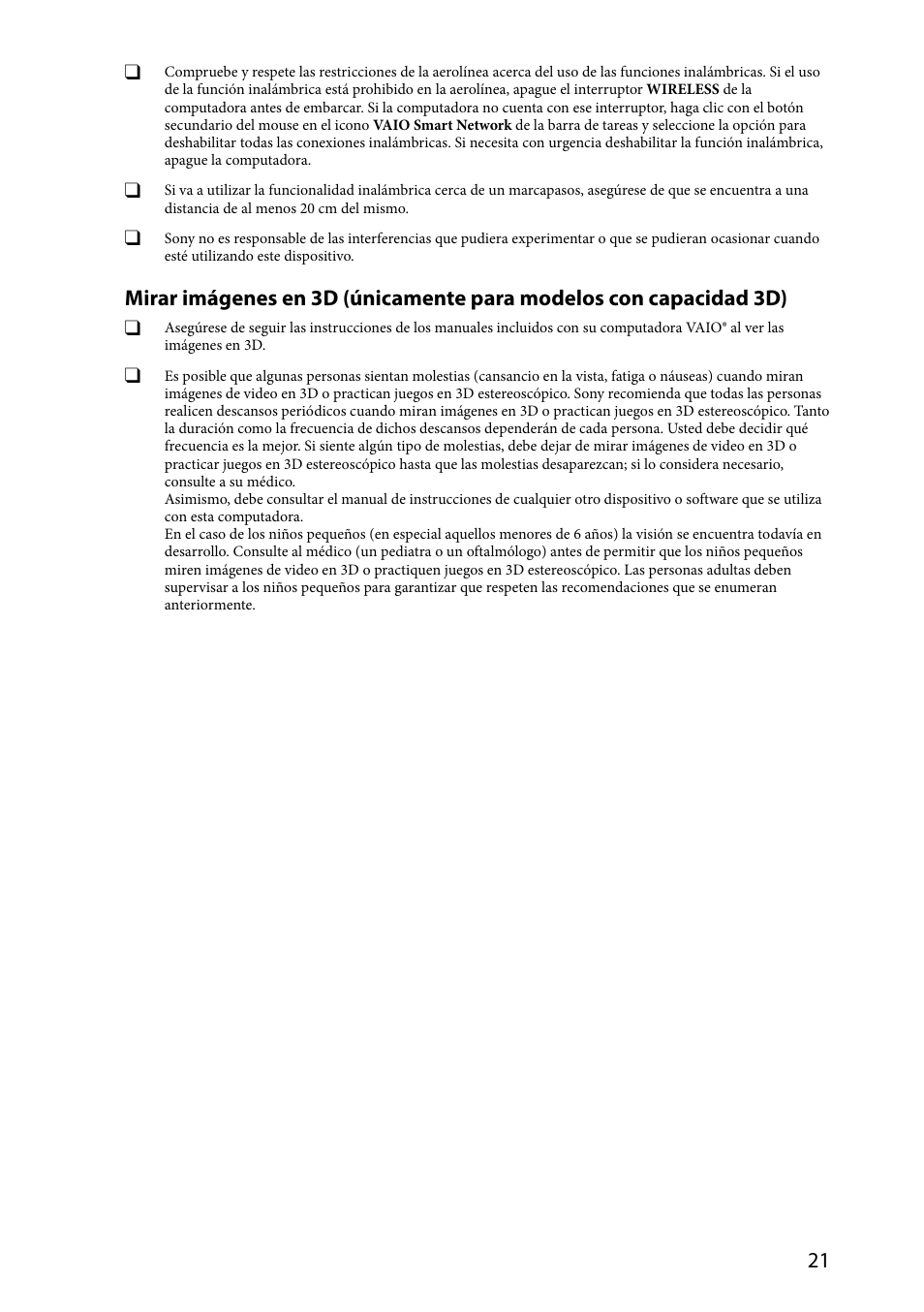 Sony Vaio SVE151 Series User Manual | Page 21 / 36