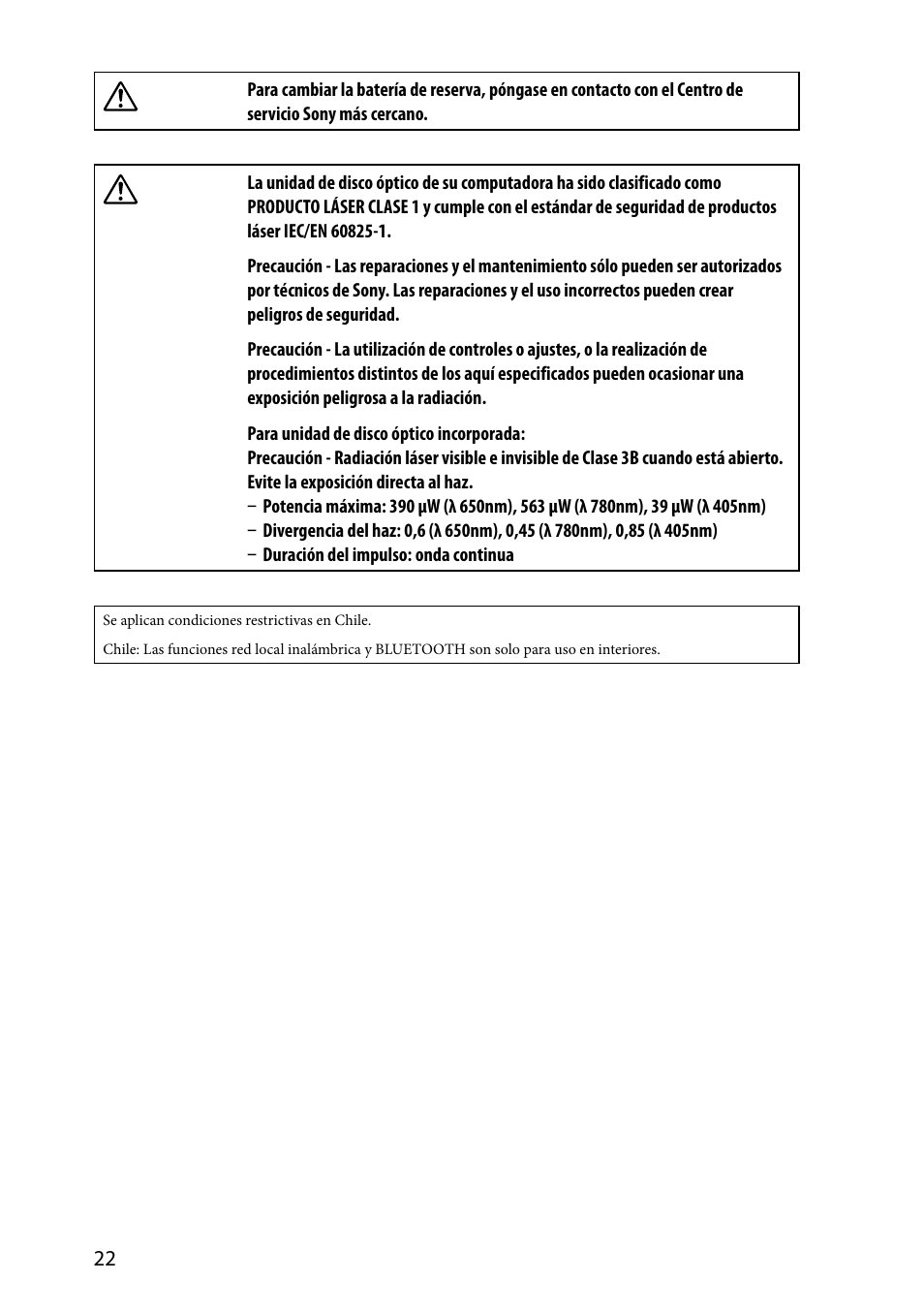 Sony Vaio SVE151 Series User Manual | Page 22 / 36