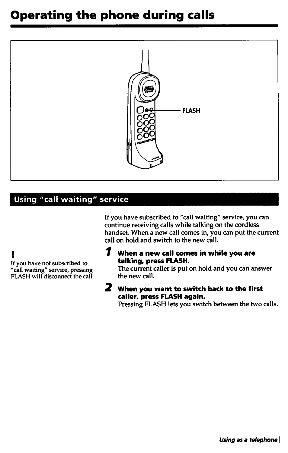 Operating the phone during calls | Sony SPP-A450 User Manual | Page 23 / 86