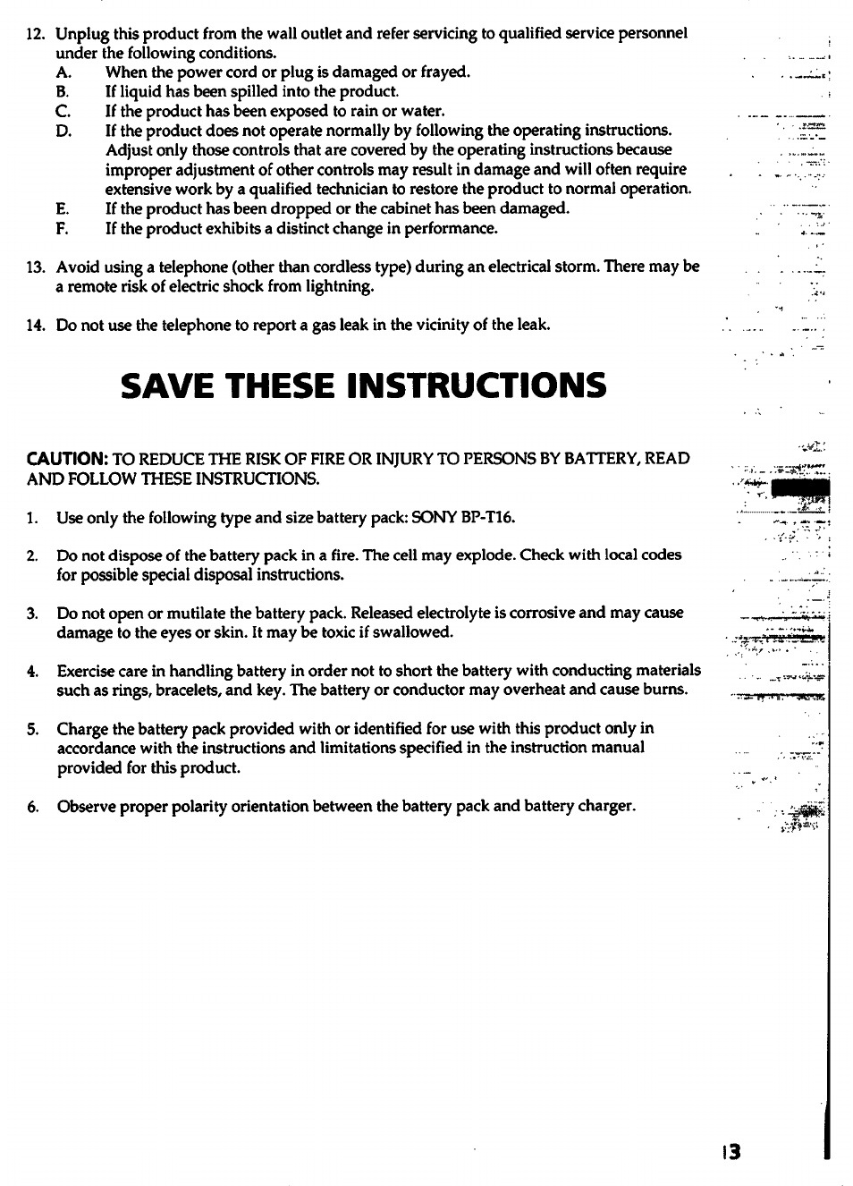 Save these instructions | Sony SPP-A450 User Manual | Page 3 / 86