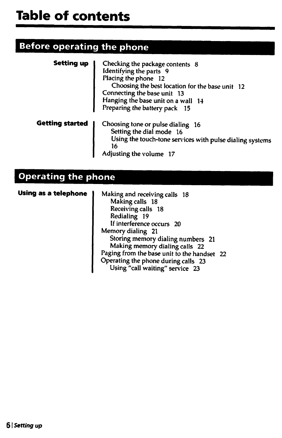 Sony SPP-A450 User Manual | Page 6 / 86