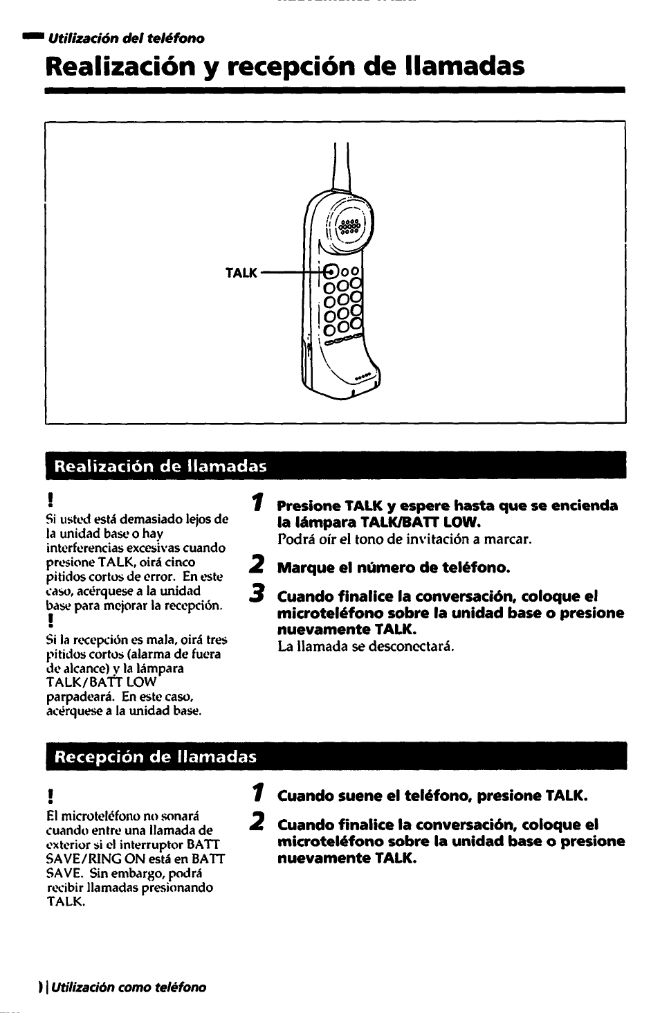 Realización y recepción de ramadas | Sony SPP-A450 User Manual | Page 60 / 86