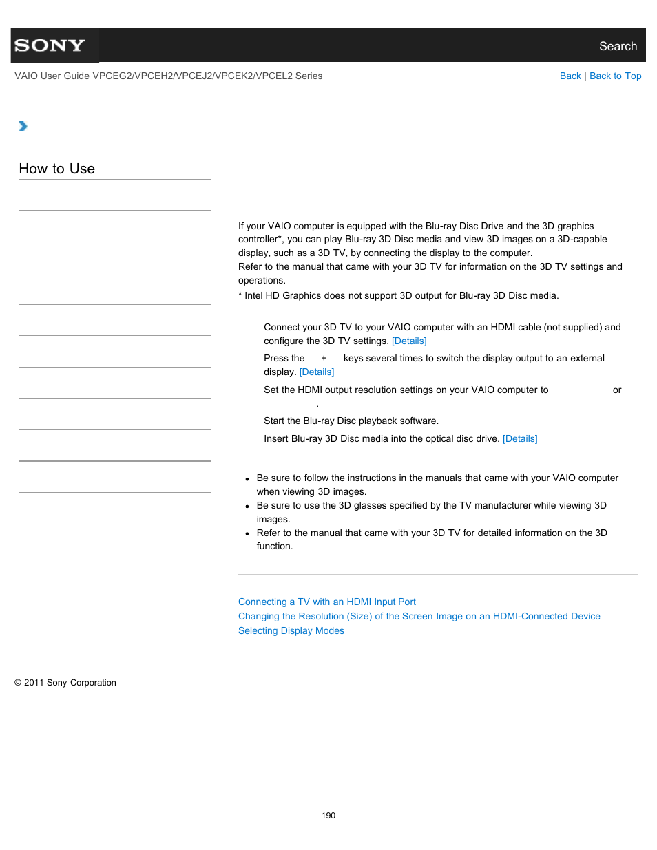How to use | Sony VPCEL2 Series User Manual | Page 190 / 360