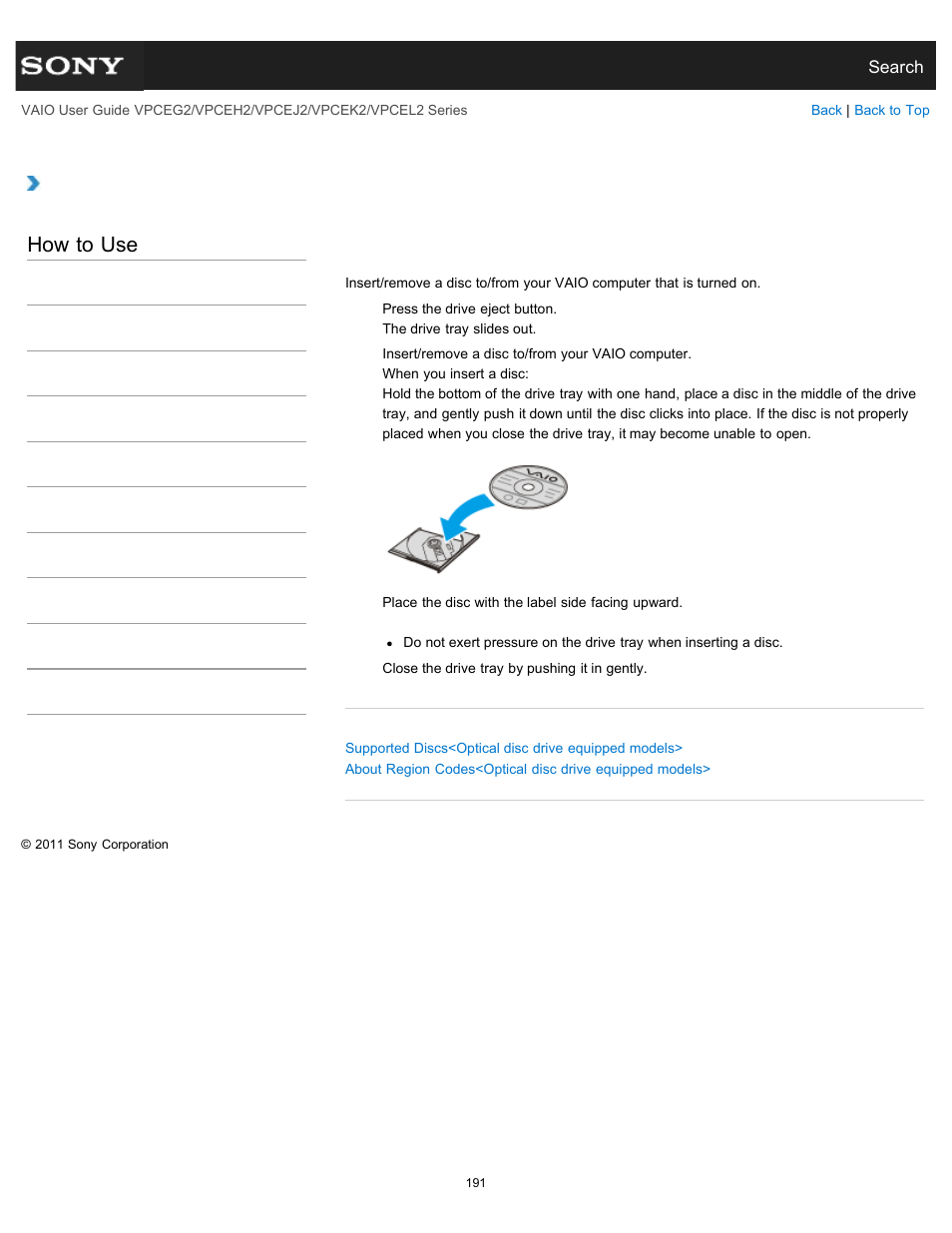 Details, How to use | Sony VPCEL2 Series User Manual | Page 191 / 360