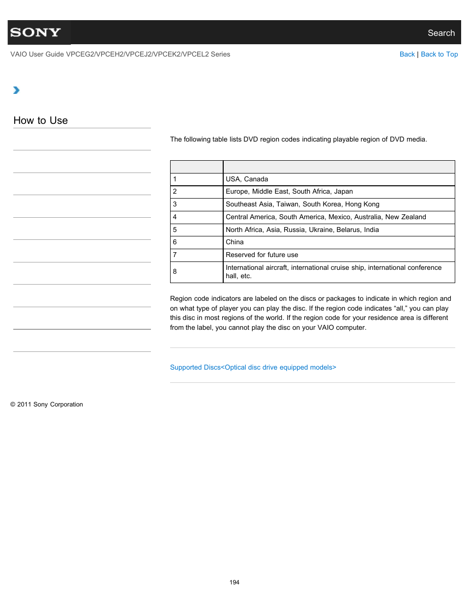How to use | Sony VPCEL2 Series User Manual | Page 194 / 360