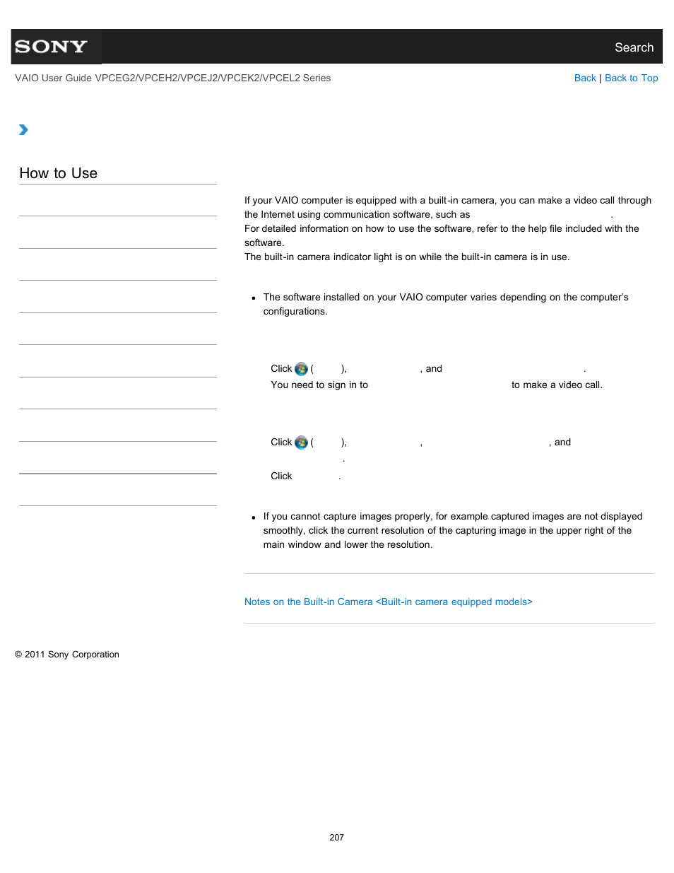 Details, How to use | Sony VPCEL2 Series User Manual | Page 207 / 360