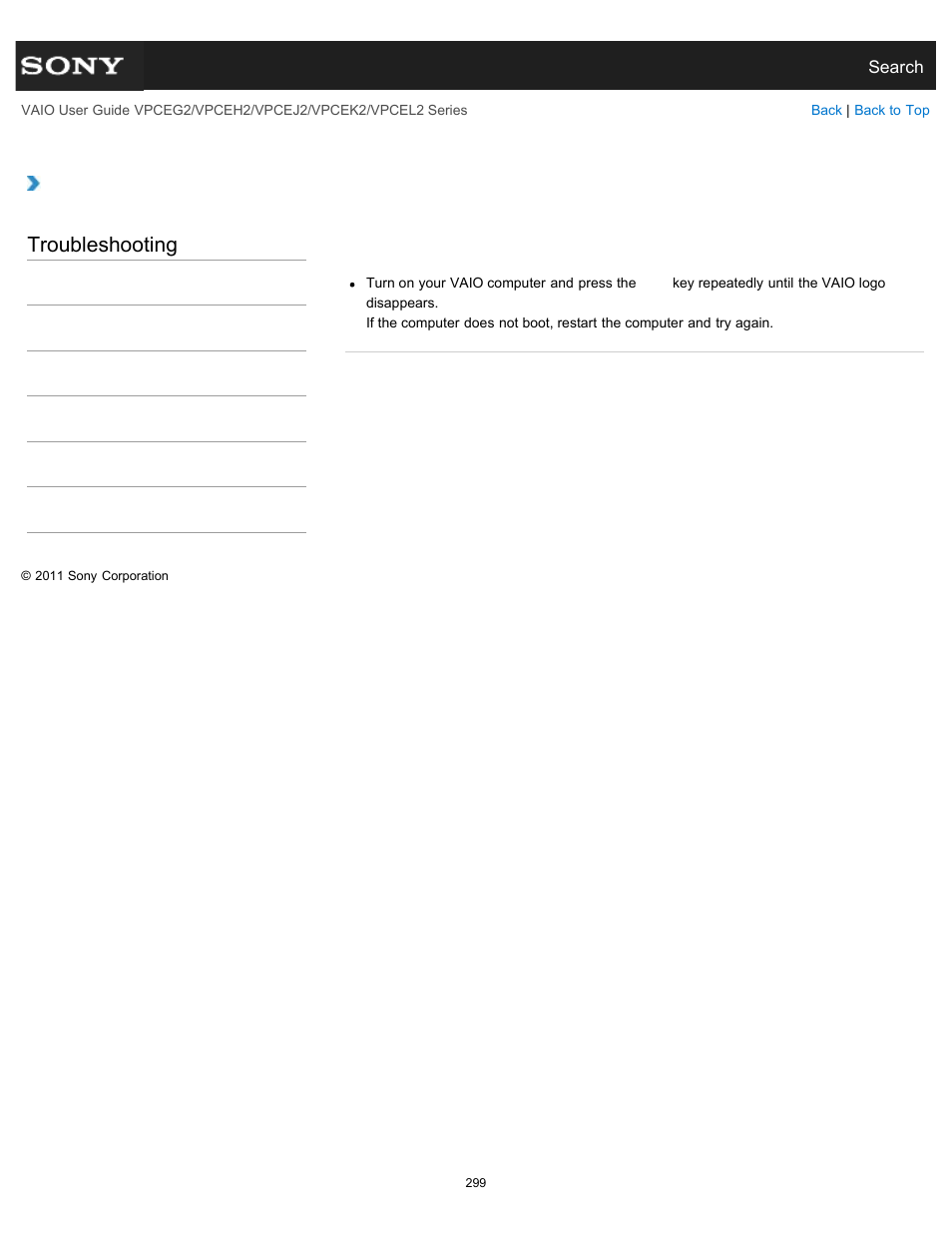 Drive, Troubleshooting | Sony VPCEL2 Series User Manual | Page 299 / 360