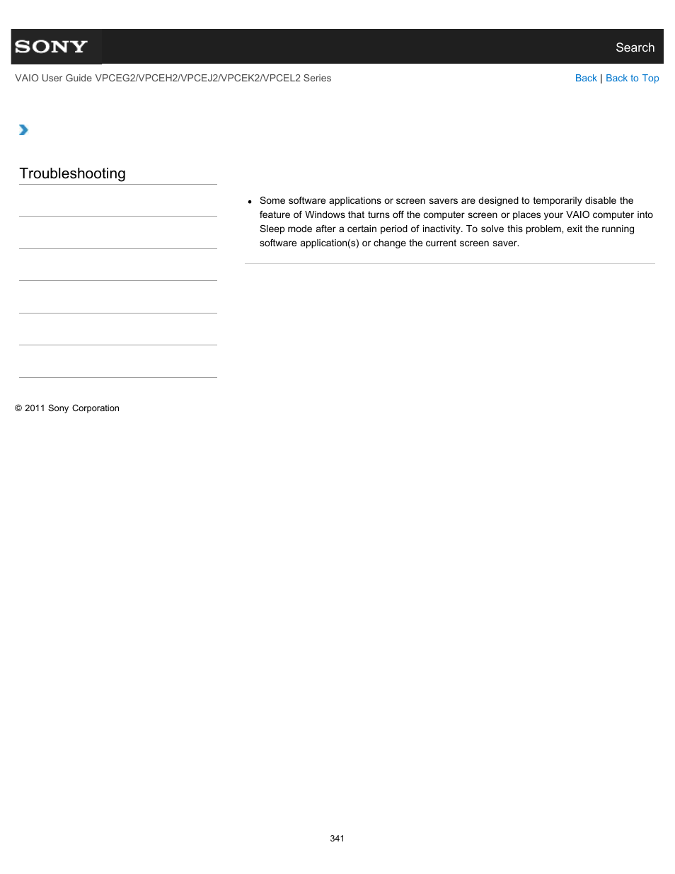 Passed, Troubleshooting | Sony VPCEL2 Series User Manual | Page 341 / 360