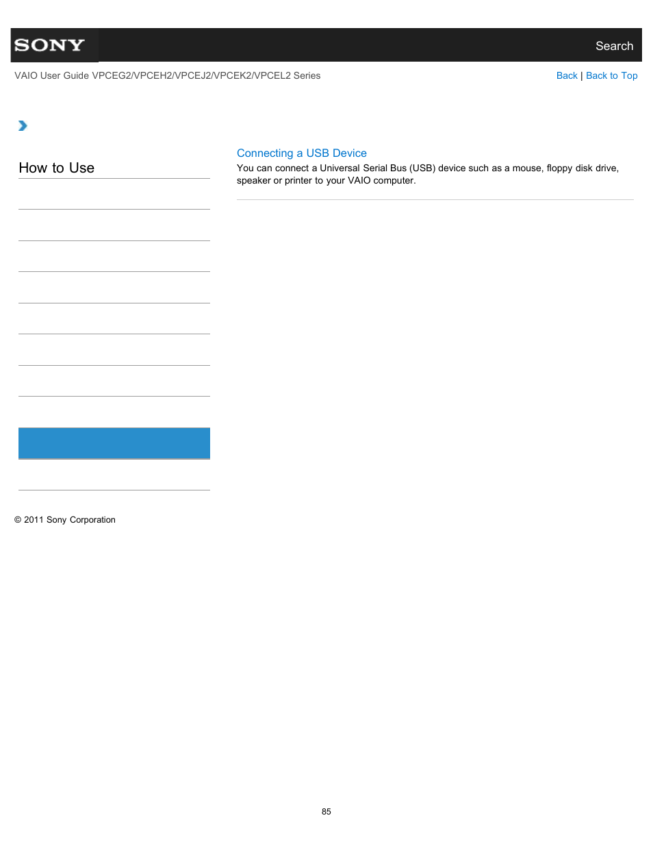 How to use | Sony VPCEL2 Series User Manual | Page 85 / 360