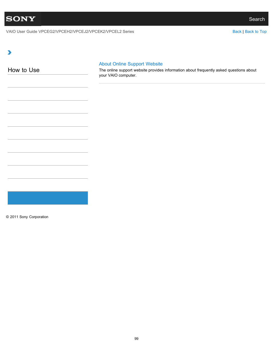 Product registration, How to use | Sony VPCEL2 Series User Manual | Page 99 / 360