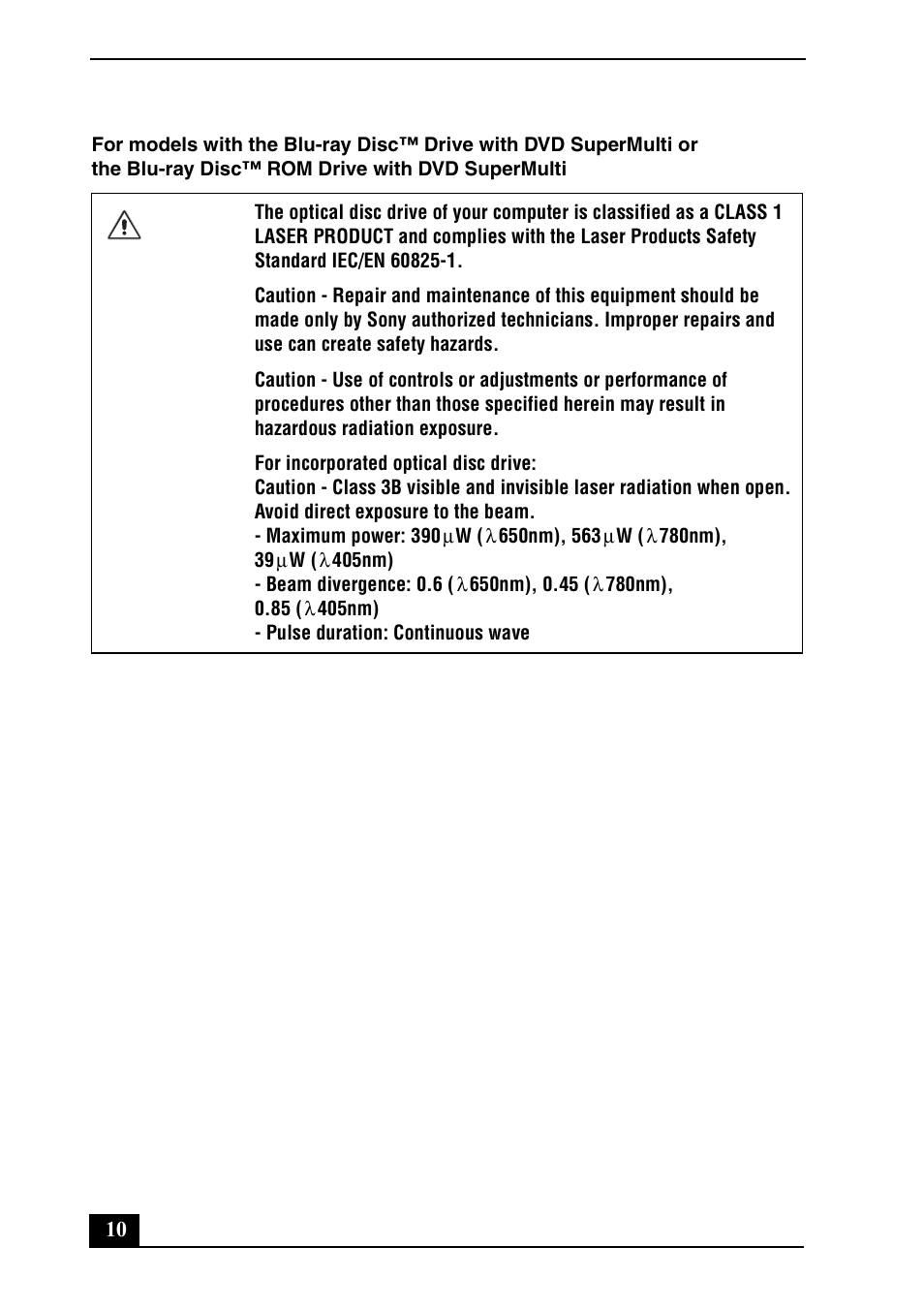 Sony VPCSA2HGX User Manual | Page 10 / 40
