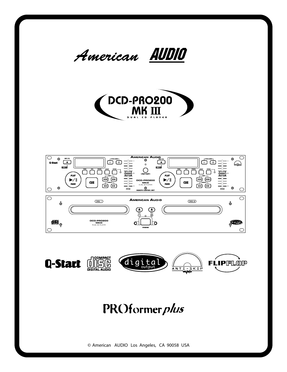 American Audio DCD-PRO200 User Manual | 14 pages