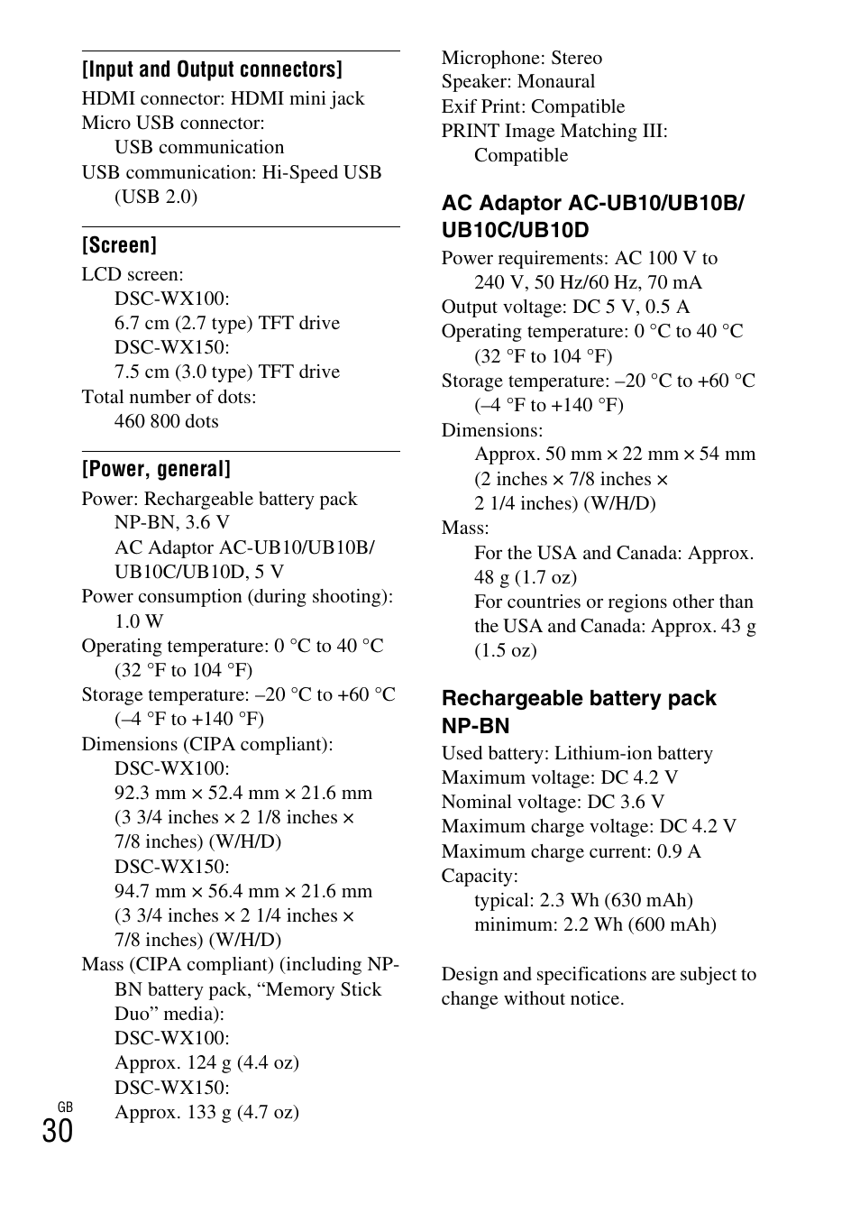 Sony DSC-WX100 User Manual | Page 30 / 64