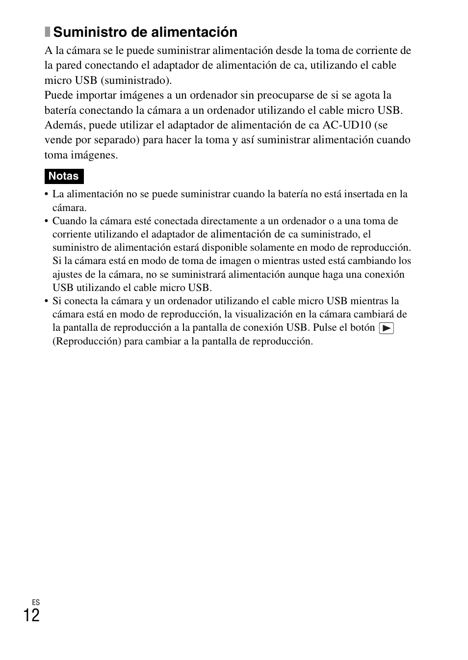 Xsuministro de alimentación | Sony DSC-WX100 User Manual | Page 42 / 64