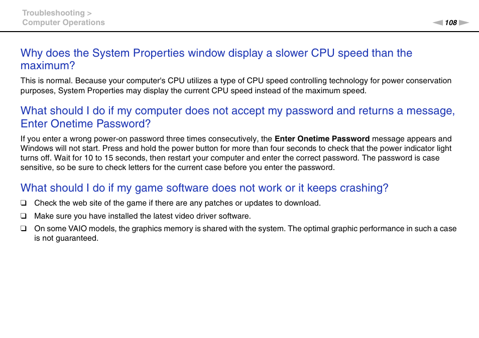 Sony VPCX131KX User Manual | Page 108 / 145
