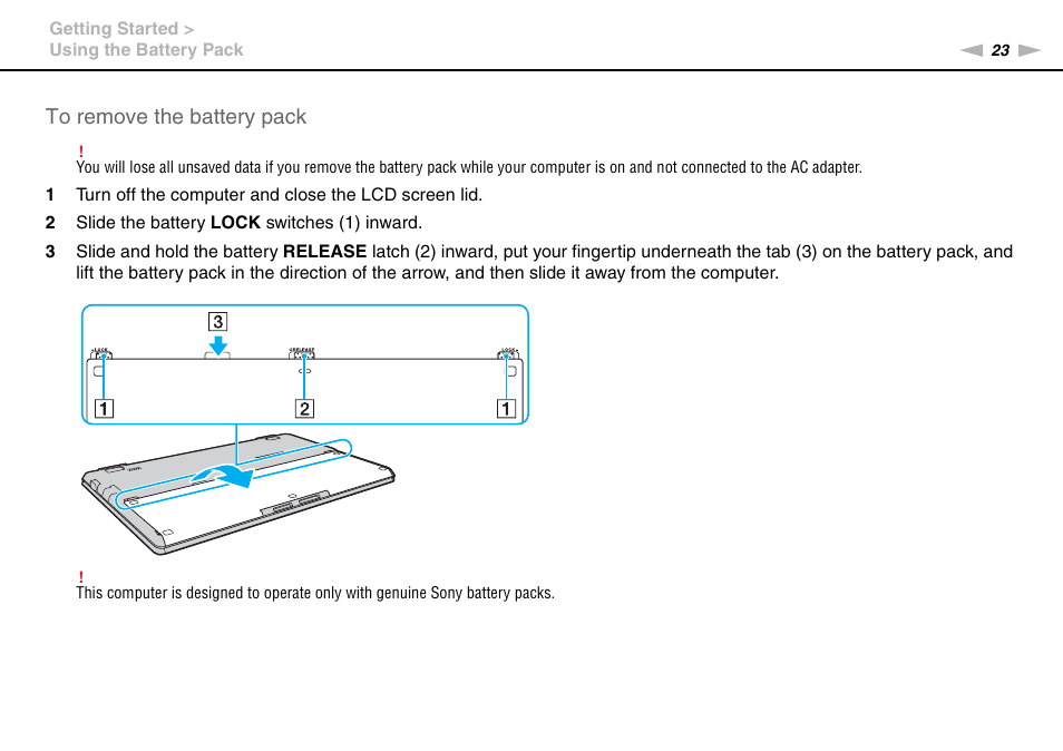 Sony VPCX131KX User Manual | Page 23 / 145