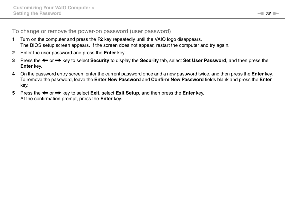 Sony VPCX131KX User Manual | Page 78 / 145