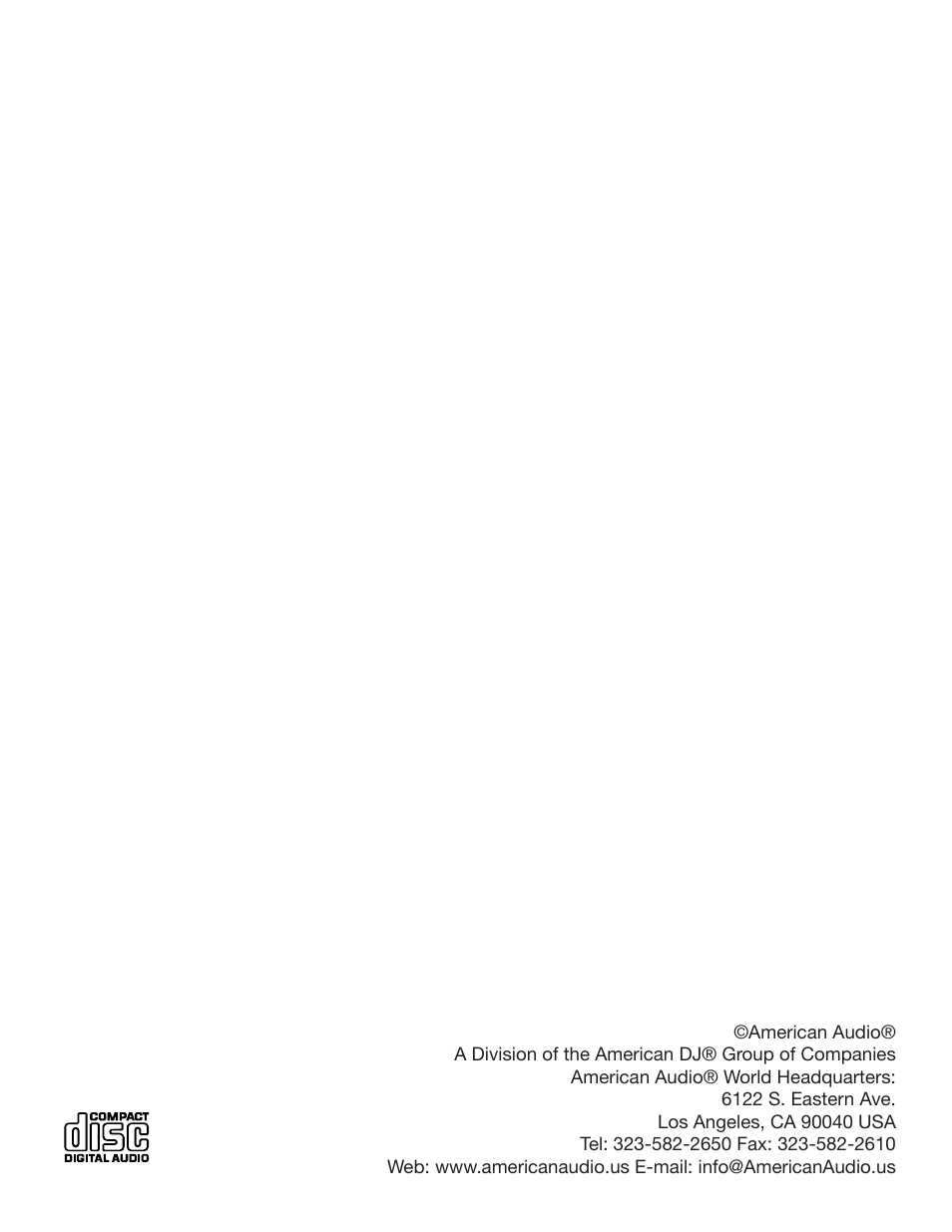 American Audio DCD-PRO310 MKII User Manual | Page 23 / 23