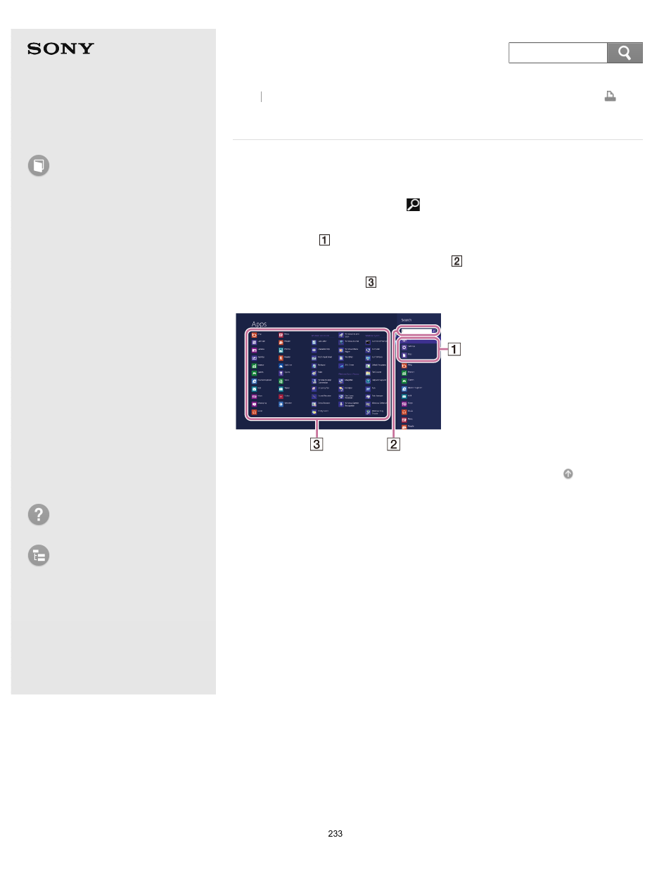 Opening control panel, User guide, How to use | Troubleshooting list of topics, Vaio fit 14e/15e | Sony Vaio SVF1421 User Manual | Page 233 / 450