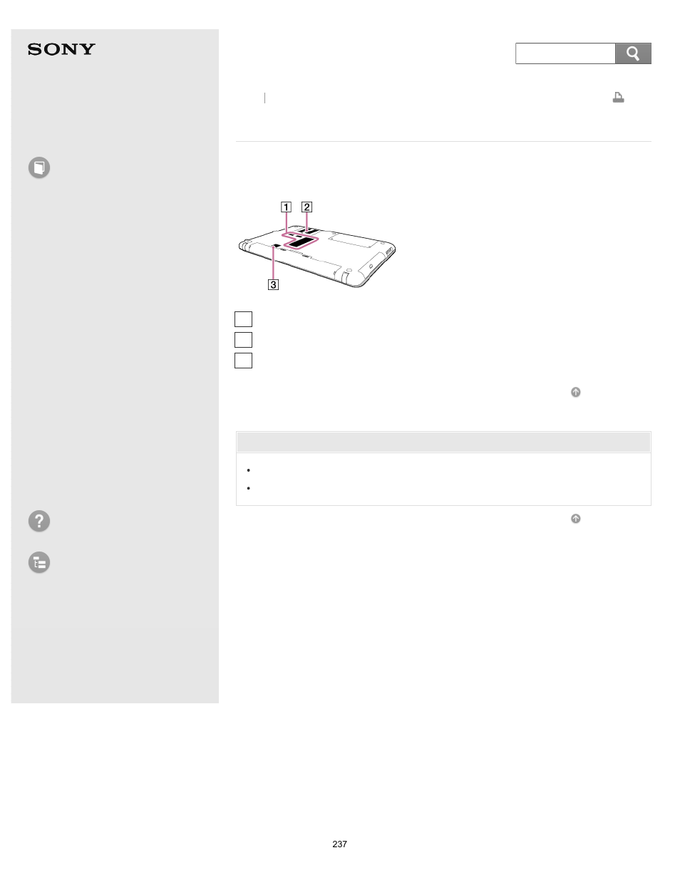 Parts and controls on the bottom, User guide, How to use | Troubleshooting list of topics, Vaio fit 14e/15e | Sony Vaio SVF1421 User Manual | Page 237 / 450