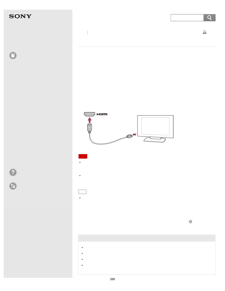 Connecting a tv with an hdmi input port, User guide, How to use | Troubleshooting list of topics, Vaio fit 14e/15e | Sony Vaio SVF1421 User Manual | Page 268 / 450