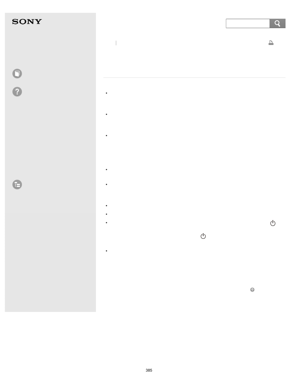 Light does not turn on in green), Indicator light does not turn on in green), User guide | How to use troubleshooting, List of topics | Sony Vaio SVF1421 User Manual | Page 385 / 450