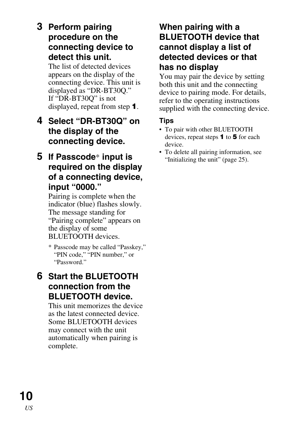 Sony DR-BT30Q User Manual | Page 10 / 56