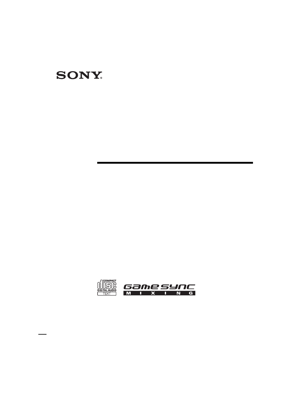 Sony HCD-GSX100W User Manual | 44 pages