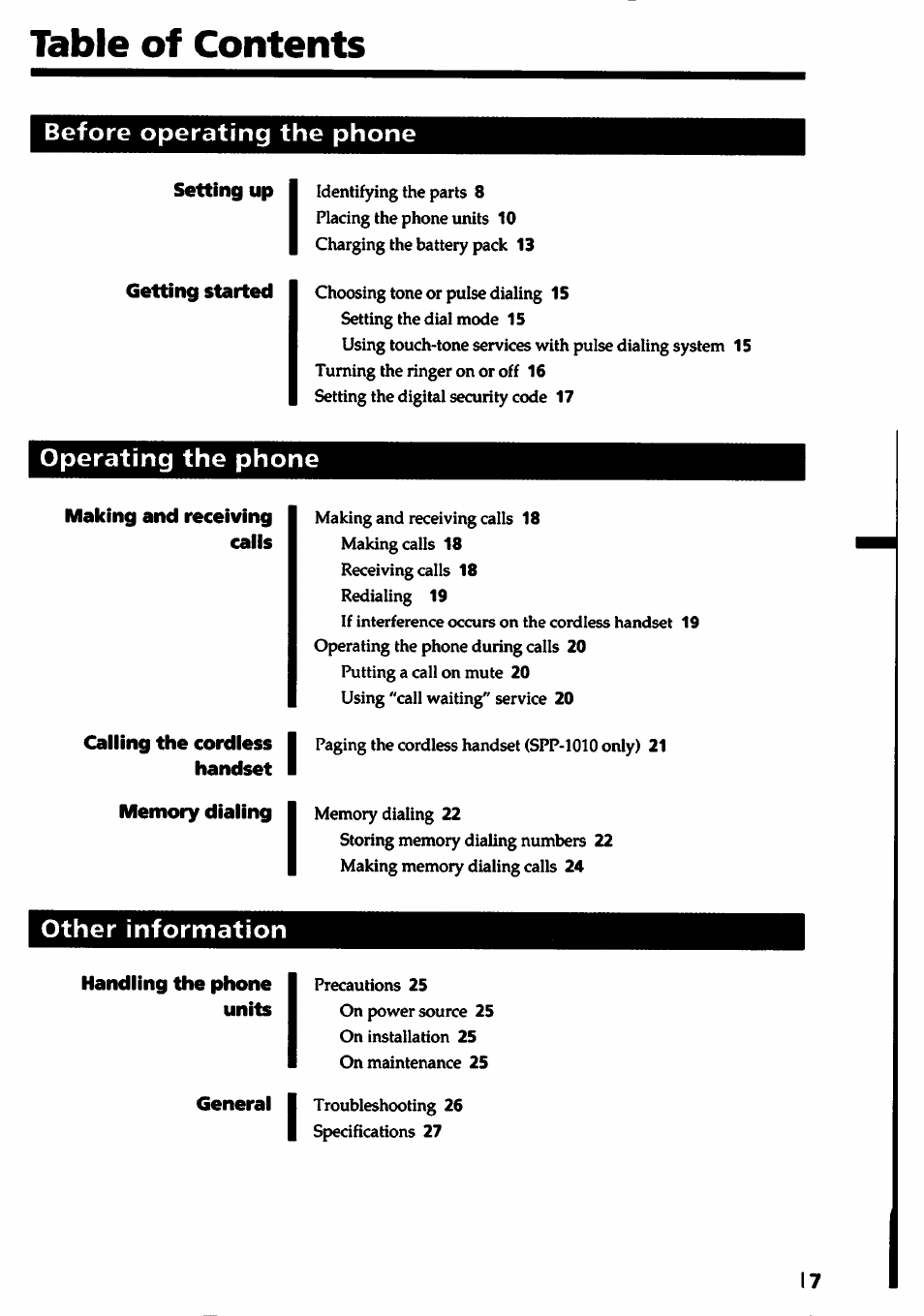 Sony SPP-1000 User Manual | Page 7 / 55