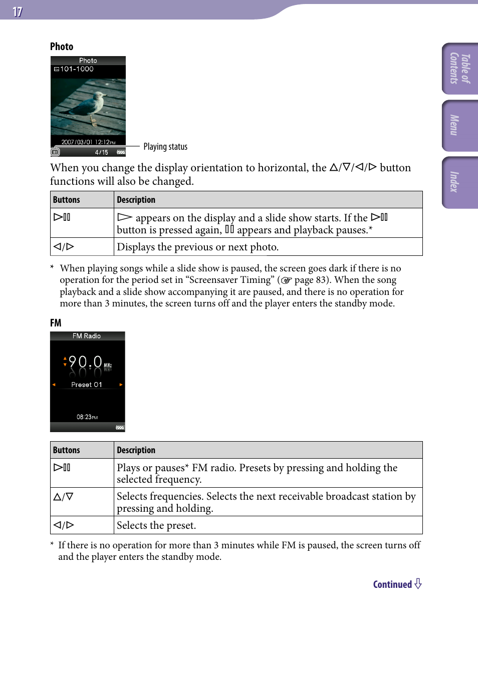 Sony NWZ-S716FSNC User Manual | Page 17 / 140