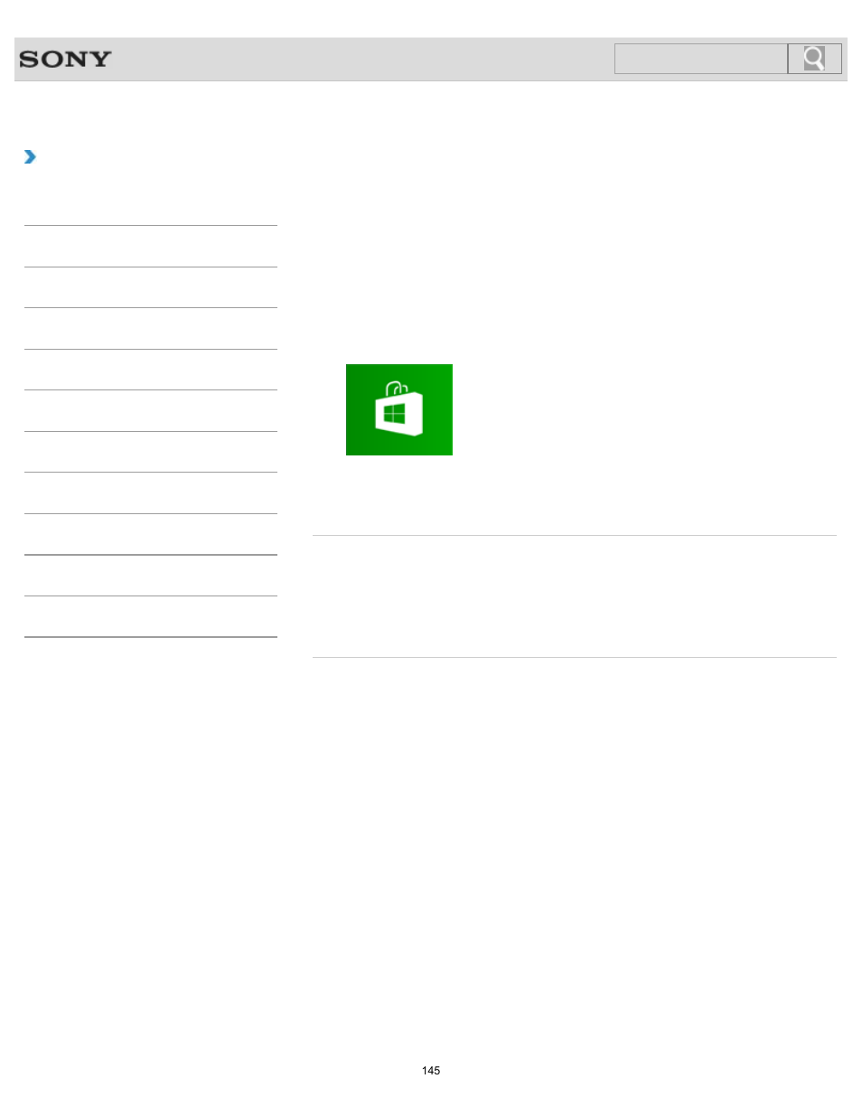 Installing apps from windows store, How to use | Sony SVD1122APXB User Manual | Page 145 / 408