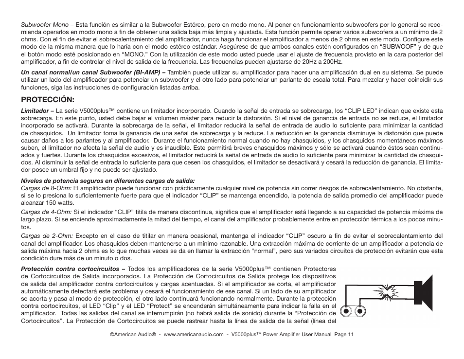 American Audio Model V 5000 User Manual | Page 11 / 18