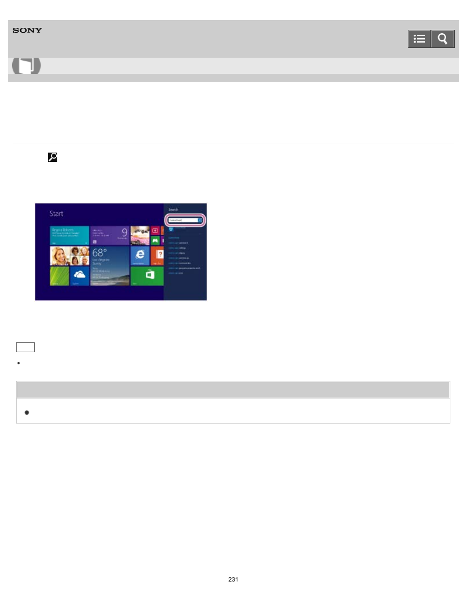 Searching content, User guide | Sony SVF1432ACXW User Manual | Page 231 / 474