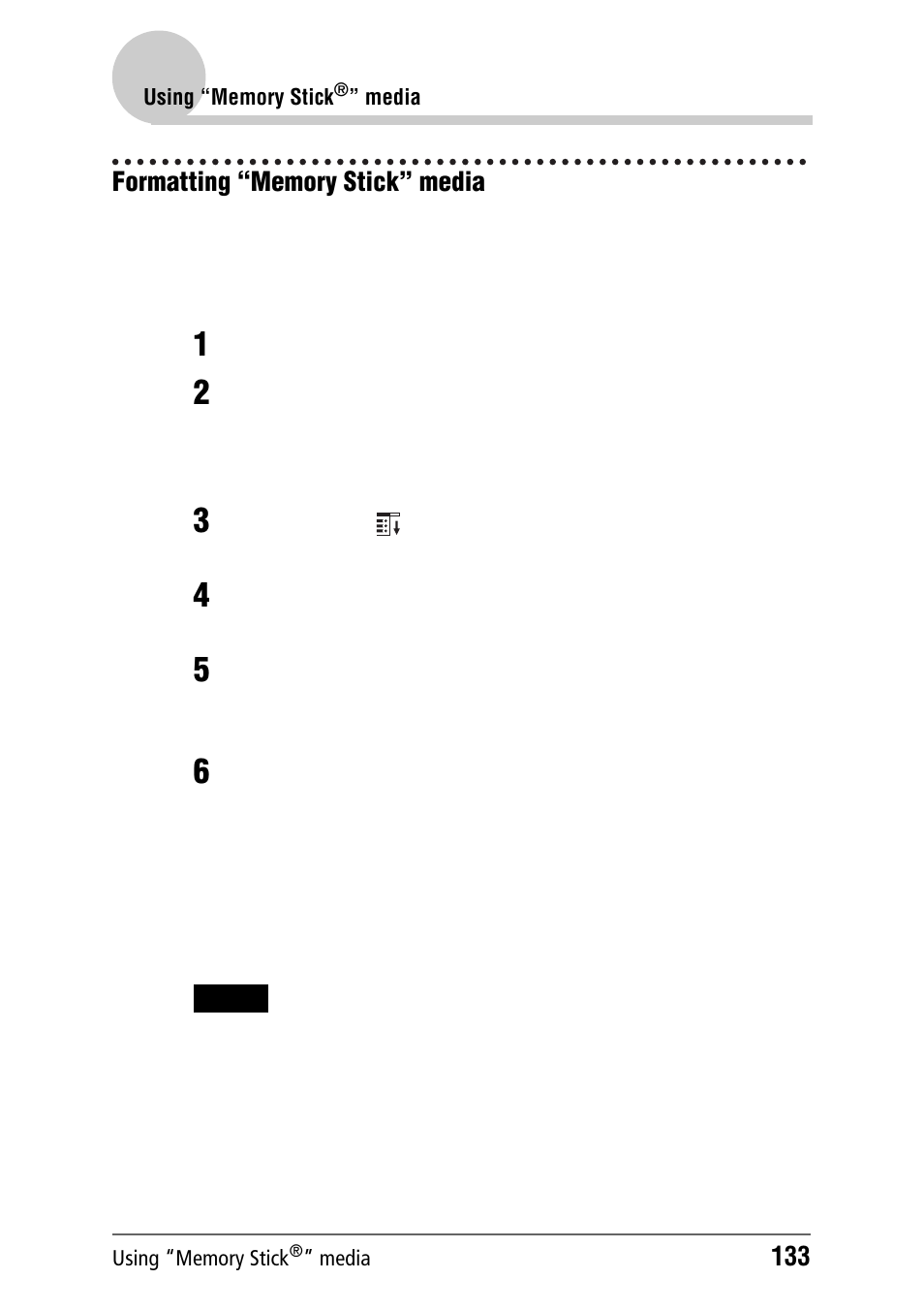 Formatting “memory stick” media | Sony PEG-NZ90 User Manual | Page 133 / 186