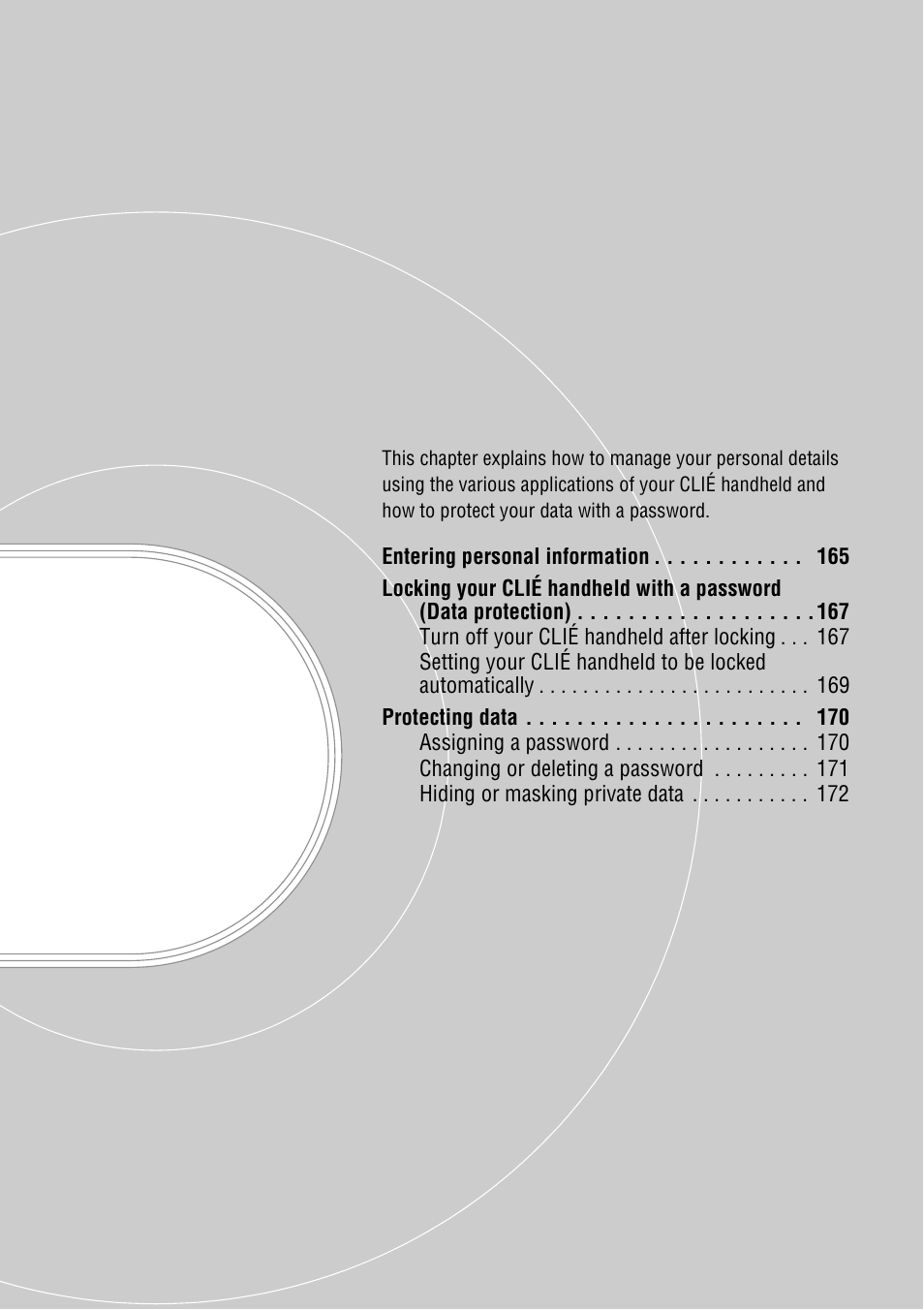 Protecting your data with a password | Sony PEG-NZ90 User Manual | Page 164 / 186