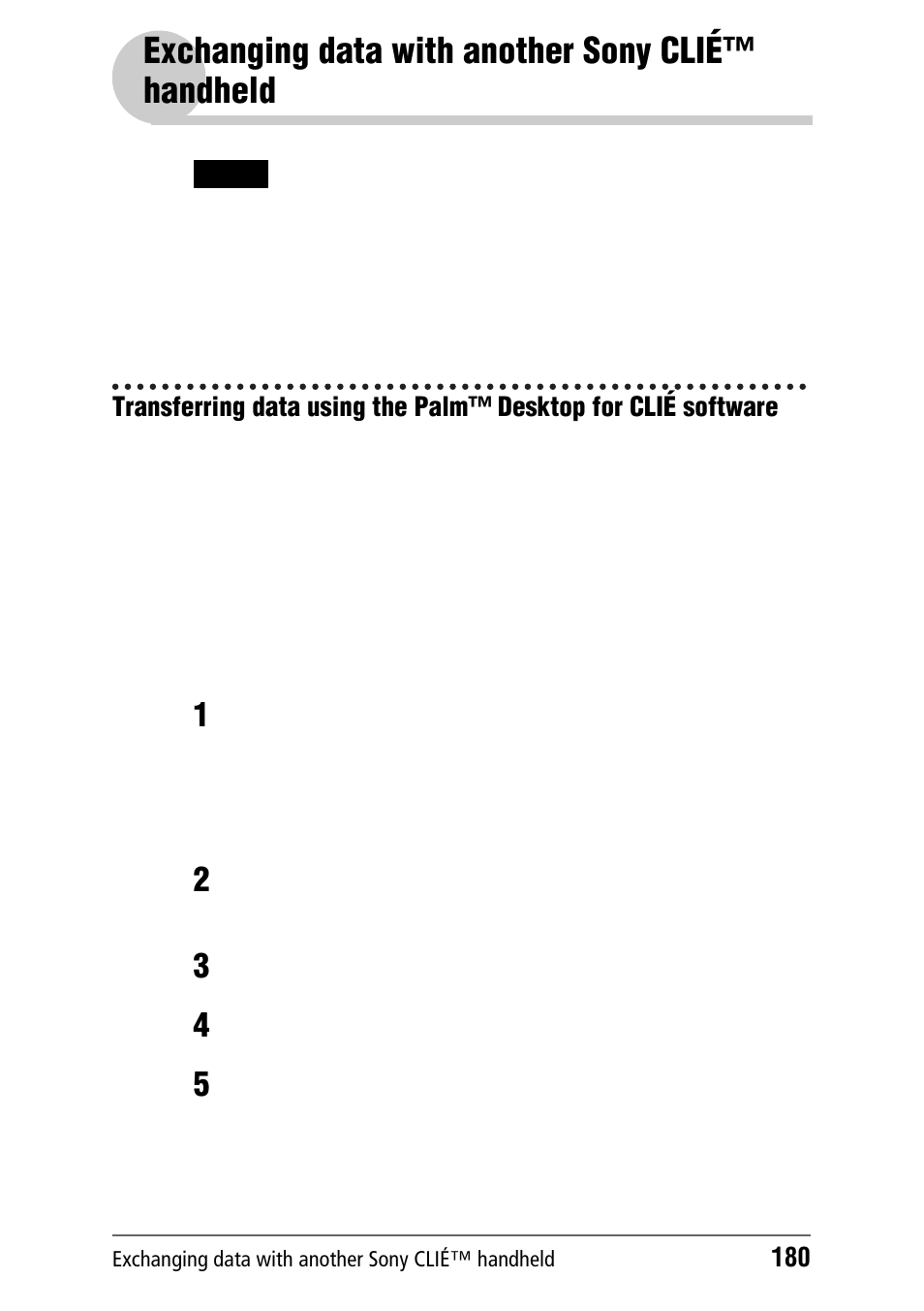 Exchanging data with another sony clié™ handheld | Sony PEG-NZ90 User Manual | Page 180 / 186