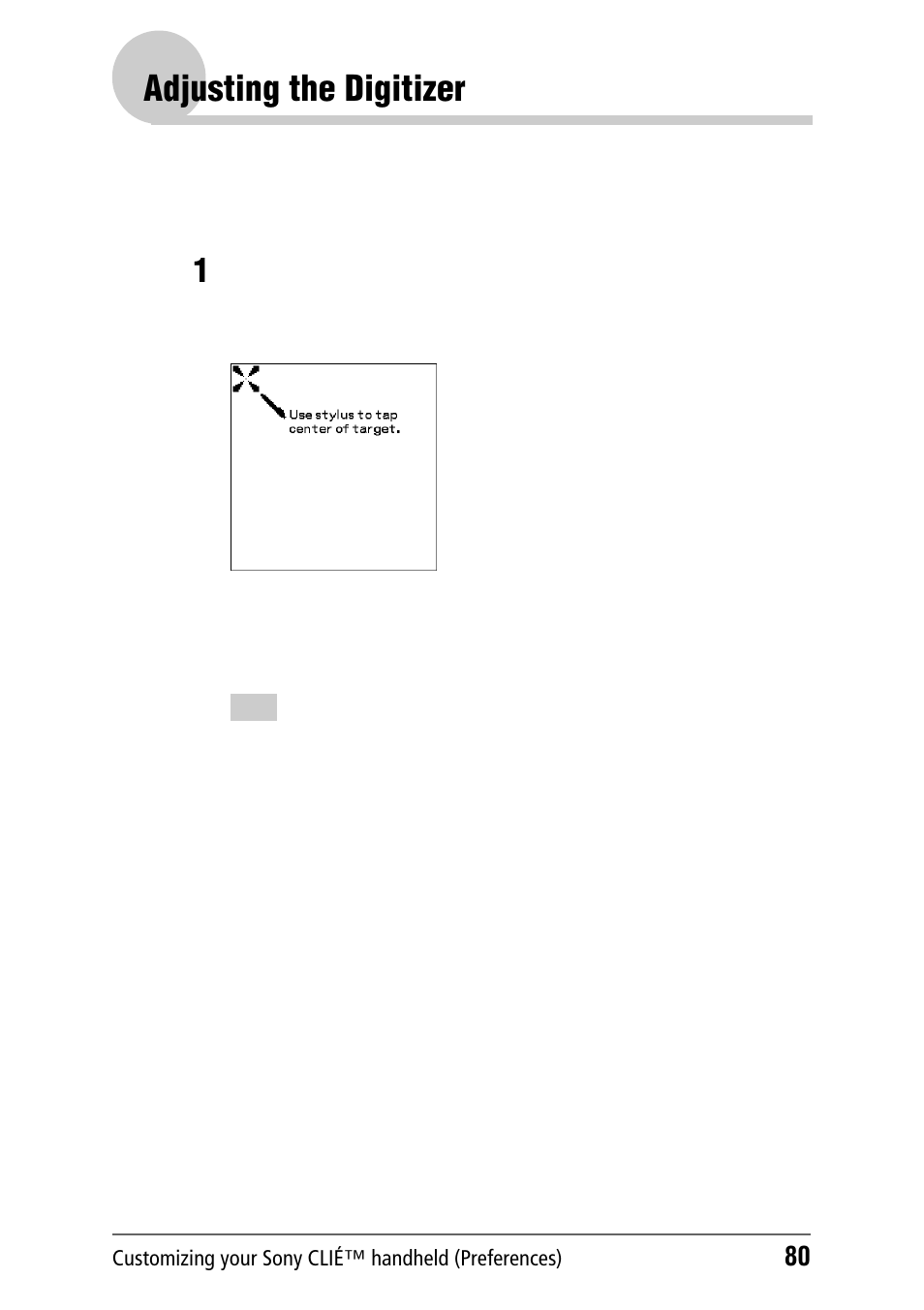 Adjusting the digitizer, Ge 80 | Sony PEG-NZ90 User Manual | Page 80 / 186
