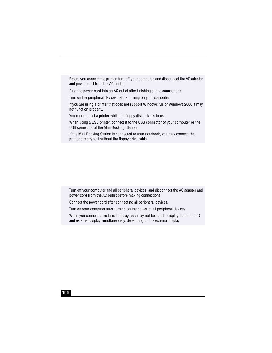 Connecting an external display | Sony PCG-XG700 User Manual | Page 100 / 154