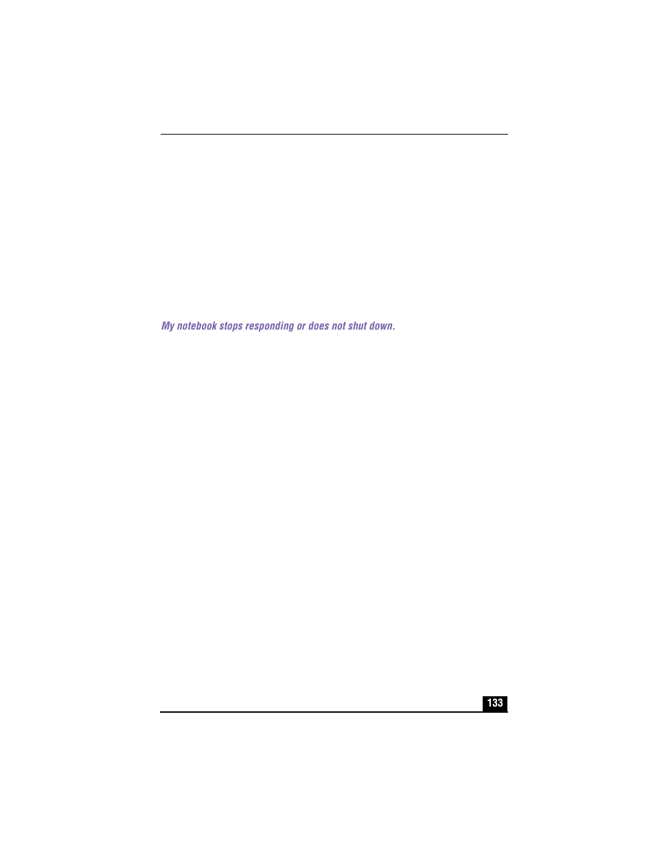 8 select yes, then press enter, My notebook stops responding or does not shut down | Sony PCG-XG700 User Manual | Page 133 / 154