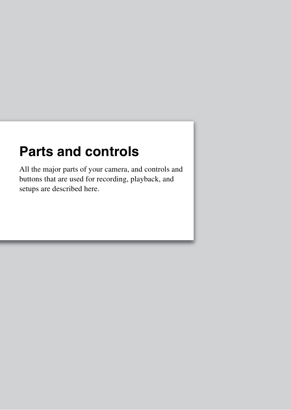 Parts and controls | Sony NEX-7 User Manual | Page 4 / 64